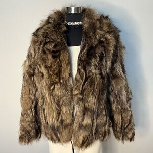 *NEIMAN MARCUS Real Raccoon Fur Jacket*